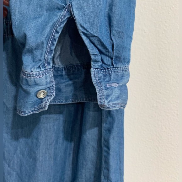 Gloria Vanderbilt Ashleigh Denim Casual Dress Adjust drawstring waist Women’s SM - Picture 6 of 8